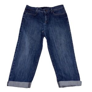 Talbots Denim Heritage Capri Size 12 Wear Cuffed Or Straight Leg Very Nice
